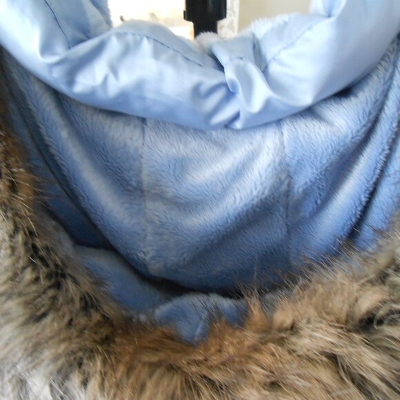 LANDS END COAT-INSULATED PLUSH LINED-WOMEN'S SIZE SMALL-SOFT BLUE - Picture 7 of 8